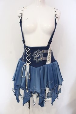 画像1: Ozz oneste / Fairy Tale Rose ショートパンツ  ブルー×ホワイト O-25-07-12-033-OO-PA-OW-OS