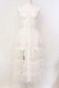 Vallee lys / Nocturne Tulle Jumper Skirt　ジャンパースカート  ホワイト O-25-07-12-036-GO-OP-OW-OS