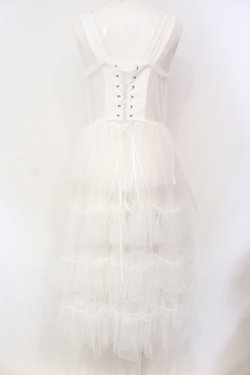 画像3: Vallee lys / Nocturne Tulle Jumper Skirt　ジャンパースカート  ホワイト O-25-07-12-036-GO-OP-OW-OS