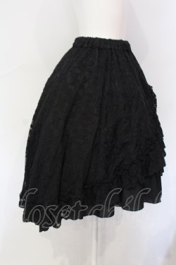 画像2: ATELIER PIERROT / Victorian Ruffle Lace Skirt スカート  ブラック O-25-07-12-038-EL-SK-OW-OS