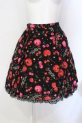 metamorphose / Vintage Cherry リボン付プリーツスカート（ロイヤルテデシン）  クロ O-25-07-12-005-ME-SK-IG-OS