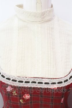 画像2: Victorian maiden / ローズチェックドールドレス  ワイン O-25-07-12-048-CL-OP-OW-OS