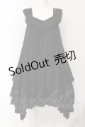 Sheglit / "Flowing"フリルワンピース M ブラック O-25-07-12-050-EL-OP-OW-OS