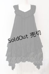 Sheglit / "Flowing"フリルワンピース M ブラック O-25-07-12-050-EL-OP-OW-OS