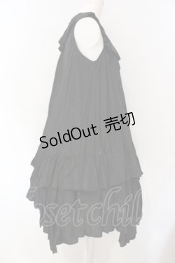 画像2: Sheglit / "Flowing"フリルワンピース M ブラック O-25-07-12-050-EL-OP-OW-OS