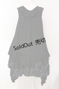 画像3: Sheglit / "Flowing"フリルワンピース M ブラック O-25-07-12-050-EL-OP-OW-OS