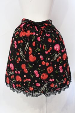 画像4: metamorphose / Vintage Cherry リボン付プリーツスカート（ロイヤルテデシン）  クロ O-25-07-12-005-ME-SK-IG-OS