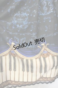 画像2: Enchantlic Enchantilly / アンティークエレガンスピアノワンピース  クロ×アオ O-25-07-12-057-LO-OP-OW-OS