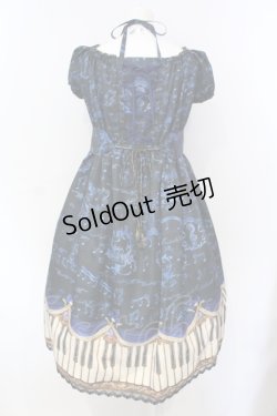 画像4: Enchantlic Enchantilly / アンティークエレガンスピアノワンピース  クロ×アオ O-25-07-12-057-LO-OP-OW-OS