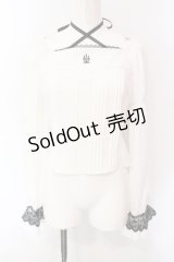 Moi-meme-Moitie / 燭台刺繍プルオーバー 9号 ホワイト O-25-07-12-060-MO-TO-OW-OS