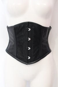 abilletage / Noir フェイクレザーミニコルセット 4（フルクローズ　56〜58cm） ブラック O-25-07-12-062-GO-TO-OW-OS