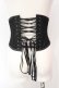 画像3: abilletage / Noir フェイクレザーミニコルセット 4（フルクローズ　56〜58cm） ブラック O-25-07-12-062-GO-TO-OW-OS (3)