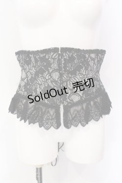 画像1: abilletage / ダブルレースベリーショートコルセット 5 ブラック O-25-07-12-063-GO-TO-OW-OS