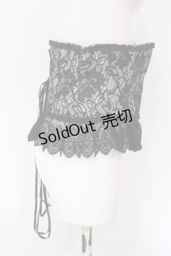 画像2: abilletage / ダブルレースベリーショートコルセット 5 ブラック O-25-07-12-063-GO-TO-OW-OS