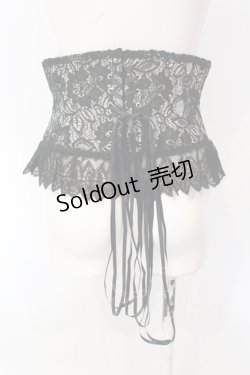 画像3: abilletage / ダブルレースベリーショートコルセット 5 ブラック O-25-07-12-063-GO-TO-OW-OS