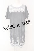 abilletage / トロンプルイユTシャツワンピース(アンティークストライプ)  ブラック O-25-07-12-064-GO-OP-OW-OS