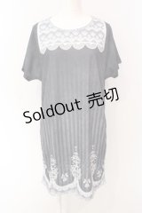 abilletage / トロンプルイユTシャツワンピース(アンティークストライプ)  ブラック O-25-07-12-064-GO-OP-OW-OS