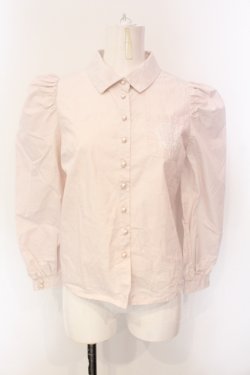 画像1: evelyn / エンブレムシャツ  ピンク O-25-07-12-066-LO-BL-OW-OS