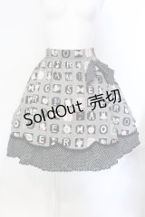 metamorphose / ラヴリィアルファベットスカラップスカート  クロ O-25-07-12-007-ME-SK-IG-OS