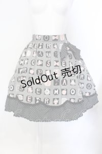 metamorphose / ラヴリィアルファベットスカラップスカート  クロ O-25-07-12-007-ME-SK-IG-OS