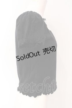 画像3: Heart E / はしごバラ柄レースのミニパフＴ 9号 クロ×シロ O-25-07-12-067-LO-TO-OW-OS