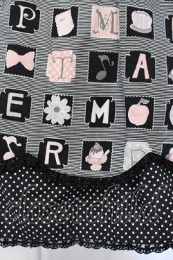 画像2: metamorphose / ラヴリィアルファベットスカラップスカート  クロ O-25-07-12-007-ME-SK-IG-OS