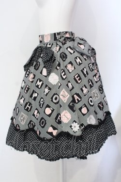画像3: metamorphose / ラヴリィアルファベットスカラップスカート  クロ O-25-07-12-007-ME-SK-IG-OS