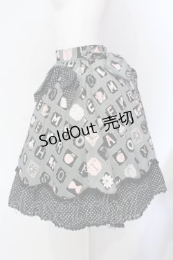 画像3: metamorphose / ラヴリィアルファベットスカラップスカート  クロ O-25-07-12-007-ME-SK-IG-OS