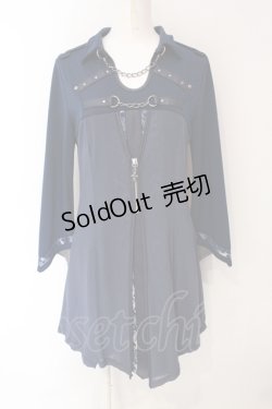 画像1: Ozz oneste / ジャガード配色トップス  ネイビー O-25-07-12-074-OO-TO-OW-OS