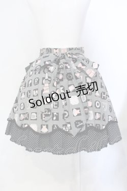 画像4: metamorphose / ラヴリィアルファベットスカラップスカート  クロ O-25-07-12-007-ME-SK-IG-OS