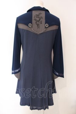 画像4: Ozz oneste / ジャガード配色トップス  ネイビー O-25-07-12-074-OO-TO-OW-OS