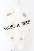 Ozz oneste / 椿刺繍涼風ケープ  アイボリー O-25-07-12-076-OO-TO-OW-OS