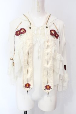 画像1: Ozz oneste / 椿刺繍涼風ケープ  アイボリー O-25-07-12-076-OO-TO-OW-OS