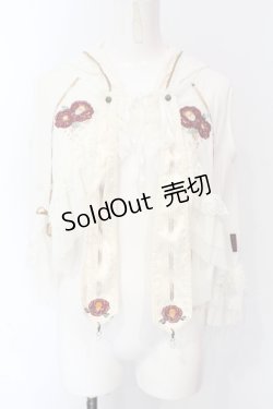 画像1: Ozz oneste / 椿刺繍涼風ケープ  アイボリー O-25-07-12-076-OO-TO-OW-OS