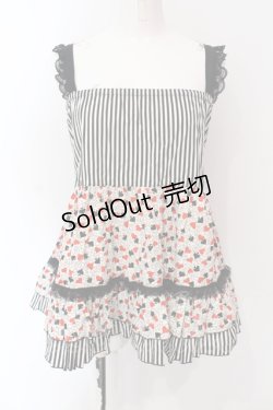 画像1: Dangerous nude / トランプアイコンシャーリングチュニック  ブラック×レッド×ホワイト O-25-07-12-077-PU-OP-OW-OS