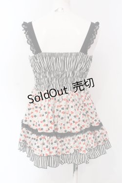 画像3: Dangerous nude / トランプアイコンシャーリングチュニック  ブラック×レッド×ホワイト O-25-07-12-077-PU-OP-OW-OS