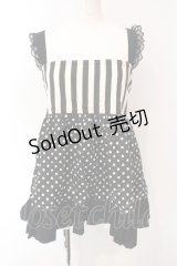 Dangerous nude / ストライプ×ドットチュニック  アイボリー×ブラック×ホワイト O-25-07-12-082-PU-TO-OW-OS
