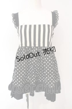 画像1: Dangerous nude / ストライプ×ドットチュニック  アイボリー×ブラック×ホワイト O-25-07-12-082-PU-TO-OW-OS
