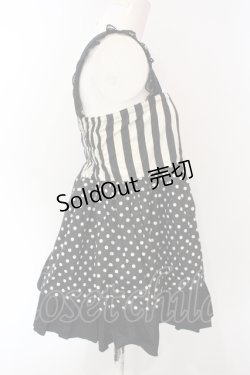 画像2: Dangerous nude / ストライプ×ドットチュニック  アイボリー×ブラック×ホワイト O-25-07-12-082-PU-TO-OW-OS