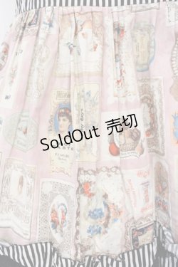 画像2: Dangerous nude / カード柄ジャンパースカート  ブラウス×ピンク O-25-07-12-083-PU-OP-OW-OS