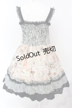 画像4: Dangerous nude / カード柄ジャンパースカート  ブラウス×ピンク O-25-07-12-083-PU-OP-OW-OS