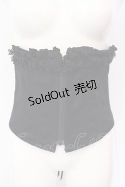 画像1: Dangerous nude / フリルコルセット  ブラック O-25-07-12-086-PU-TO-OW-OS