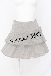 metamorphose / ツイード2段フリルスカート  ブラウン O-25-07-12-009-ME-SK-IG-OS