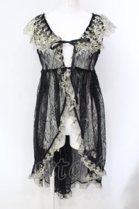 Vallee lys / Fishtail Lace Gilet  ブラック O-25-07-12-092-GO-TO-OW-OS