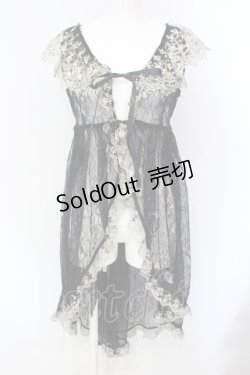 画像1: Vallee lys / Fishtail Lace Gilet  ブラック O-25-07-12-092-GO-TO-OW-OS
