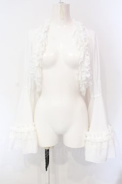 画像1: ATELIER PIERROT / Princess Sleeve Bolero　ボレロ  ホワイト O-25-07-12-093-EL-TO-OW-OS
