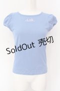 MILK / Back Ribbon パフ Ｔｅｅ  ブルー O-25-07-12-094-ML-TS-IG-OS