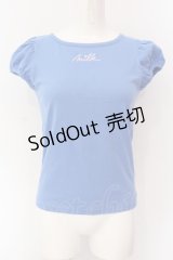 MILK / Back Ribbon パフ Ｔｅｅ  ブルー O-25-07-12-094-ML-TS-IG-OS