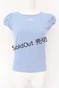 MILK / Back Ribbon パフ Ｔｅｅ  ブルー O-25-07-12-094-ML-TS-IG-OS