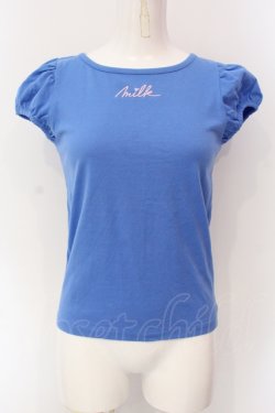 画像1: MILK / Back Ribbon パフ Ｔｅｅ  ブルー O-25-07-12-094-ML-TS-IG-OS